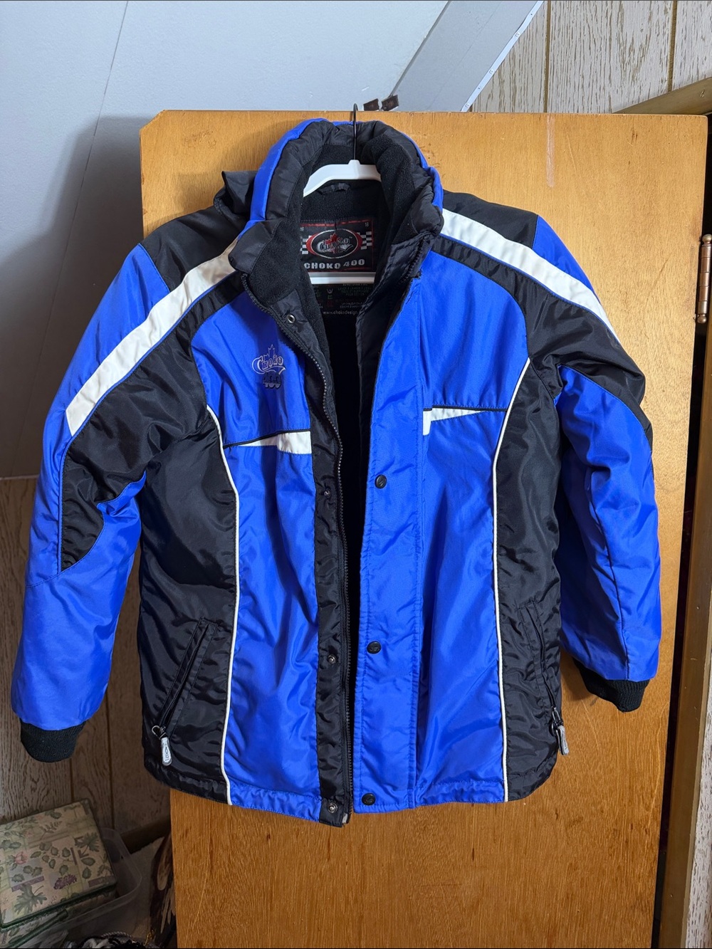 Choko Blue & Black Winter Jacket - for snowmobiling